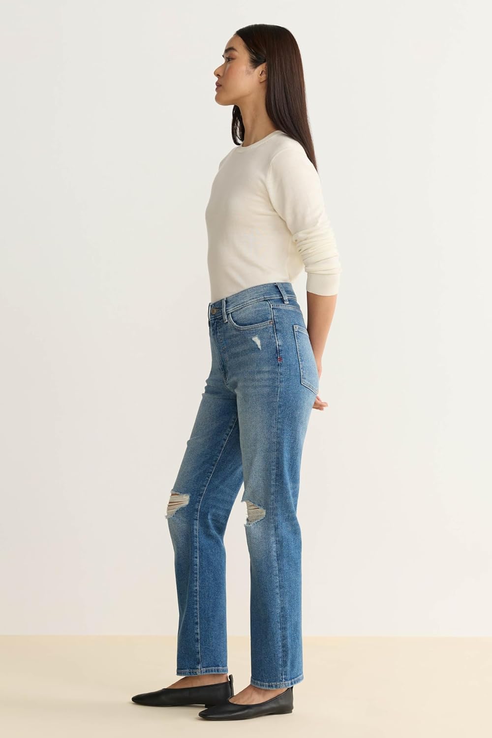 Warp + Weft Womens ASE Straight Jeans - High Rise - Image 3