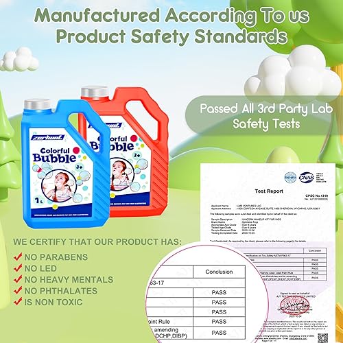 Miniatura 8 de Máquina de burbujas automática para niños más de 20000 burbujas por minuto para hacer burbujas para niños pequeños  Solución de burbujas Zerhunt