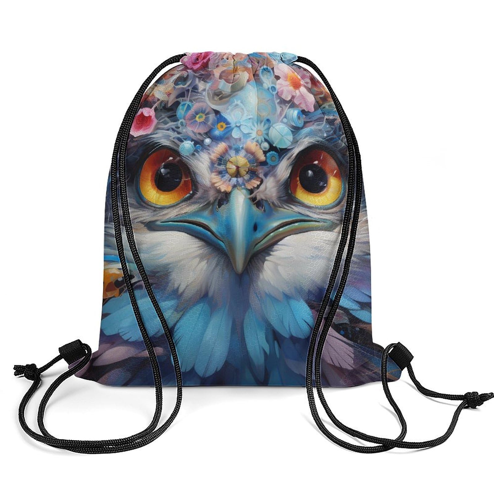 Watercolor Owl Drawstring Backpack Durable Sport Gym Bags Daypack for Men Women 35 * 42cm