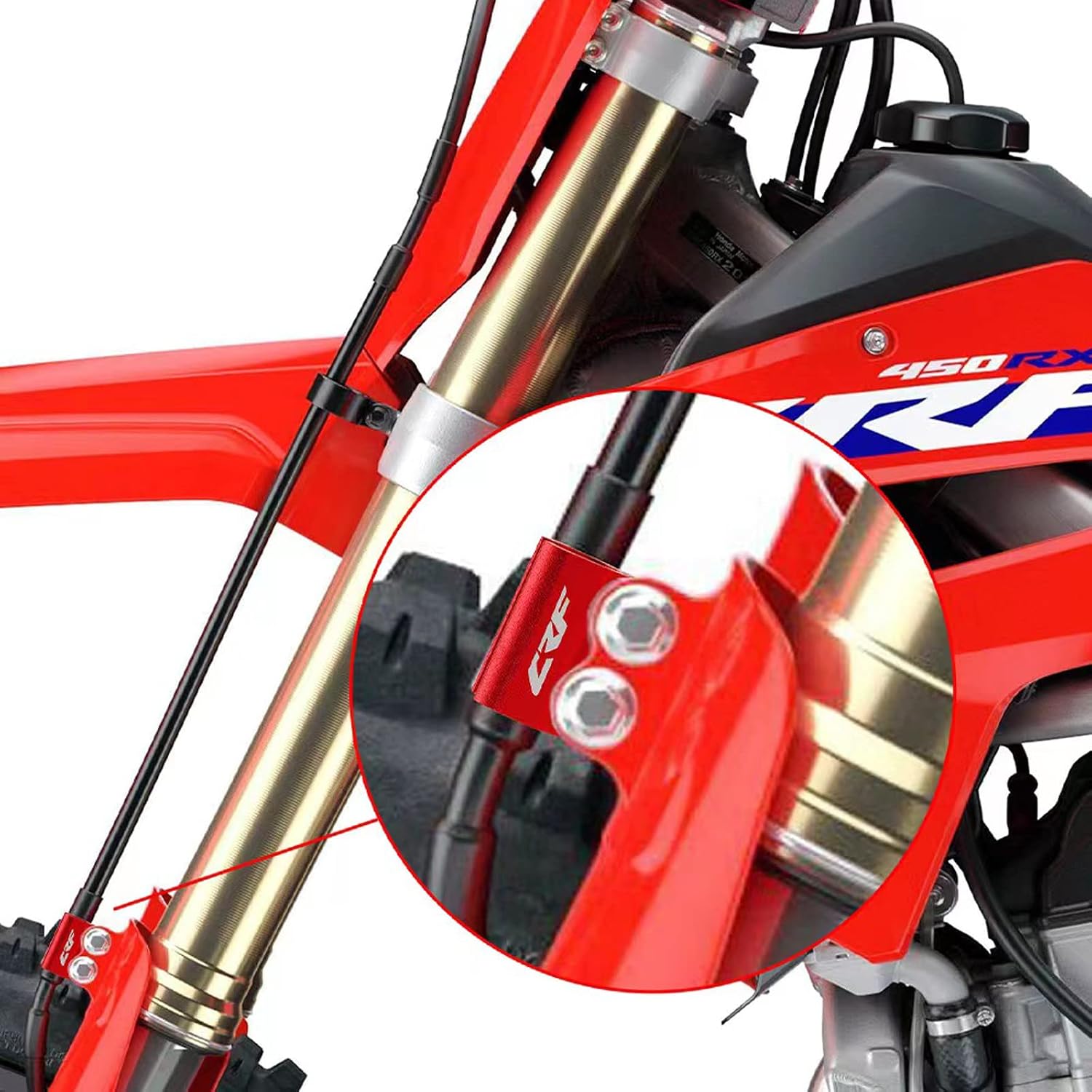 Front Brake Hose Guide Clamps Holder For Honda CRF125R CRF150R CRF250R CRF250X CRF450R CRF450R CRF450L Off-road motorcycle holder fuel hose clamp front pulling piece adapter