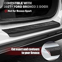 Vista 2 de REFORM DESIGN Protectores de umbral de puerta compatibles con Ford Bronco 2 puertas 2024 2023 2022 2021, 2 piezas de TPE sólido para borde
