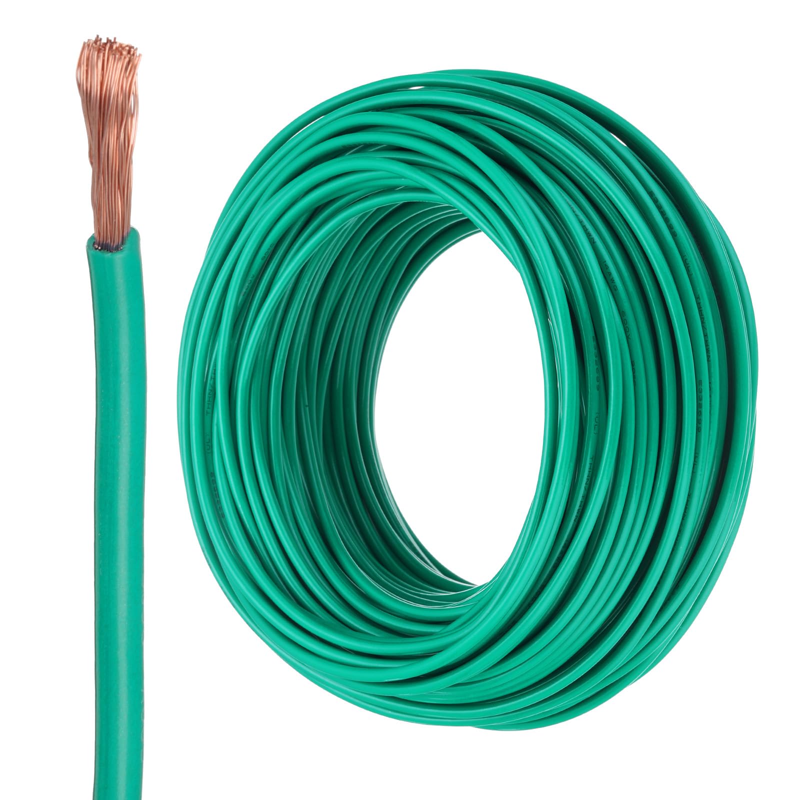 QUARKZMAN 150 stóp Kabel elektryczny z izolacją miedzianą pleciony 14 AWG Kabel przyłączeniowy THHN Kabel do dzwonka przemysłowego okablowania do przyczepy 600 V Listing UL Green