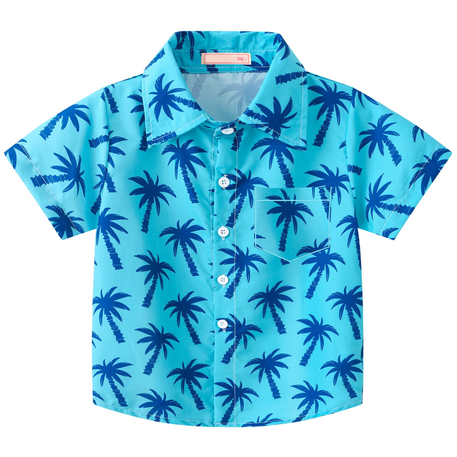Chemise hawaïenne et short bleu en coton pour garçon 3-4 ans - 8