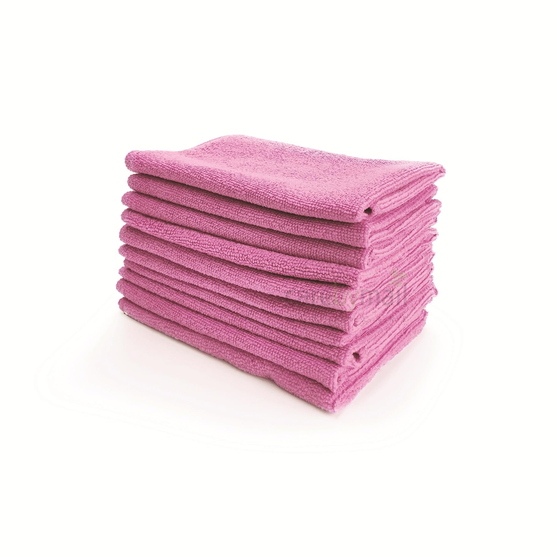 carebymail Microfibre Cleaning Cloth, Pack of 10, Large Size: 40x40cm | Soft Premium Heavy Weight Washable Cloth Duster for Kitchen, Home, Bathrooms, Surfaces, Mirrors, Car, Motorbike (Pink)