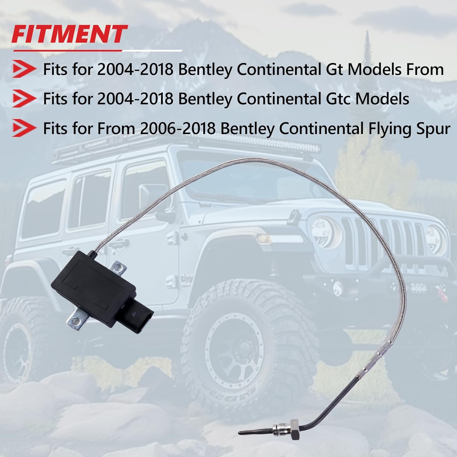 Exhaust Temperature Sensor 07C919529L 07C919529A Fits for Bentley Continental Flying Spur Bank 2 Replace OE 07C919529C 07C919529E