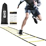 GHB Pro Agility Ladder Agility Training Ladder Speed Training Equipment Soccer Basketball with Carrying Bag 12 Rungs