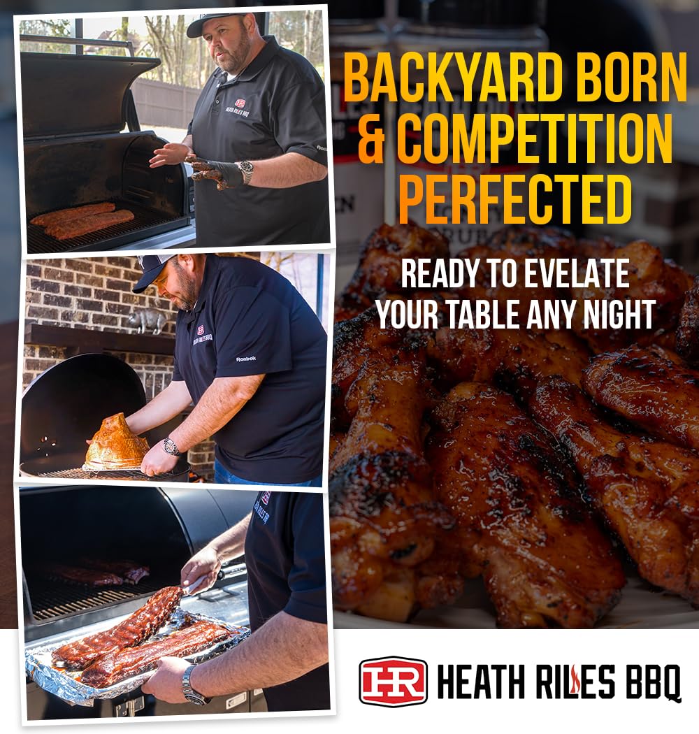 Heath Riles Cajun Seasoning Rub, Cajun-Creole, Louisiana Inspired Cajun Spice & Heat, Champion Pitmaster Recipe, 2 lb./32 oz.