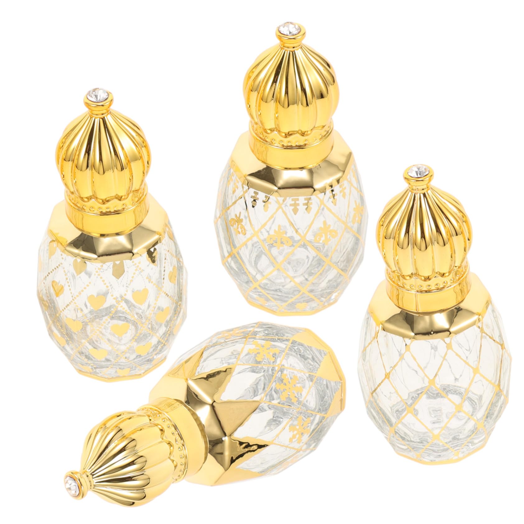 Garneck 3 Set Mini Bottiglie Roll on Contenitori Per Profumo Dispenser Di Ermetico Per Viaggi E Uso Domestico 4 Pezzi * 3