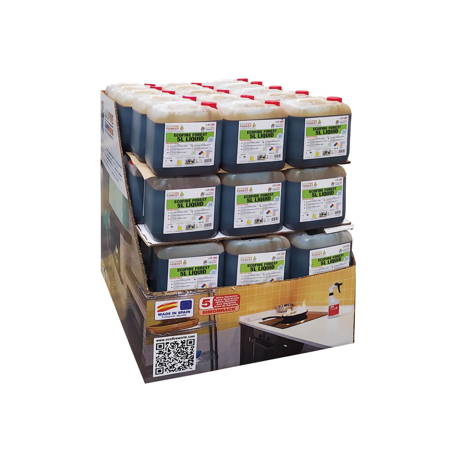 ECOFIRE Fighting Extintor para Fuegos AB, Forest 5 litro, Pack 60 unidades, Ecológico, Biodegradable