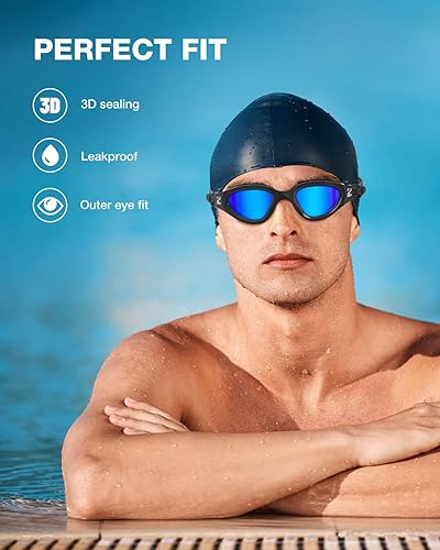 Miniatura 3 de ZIONOR Gafas de natación G1 SE antivaho para adultos, hombres y mujeres