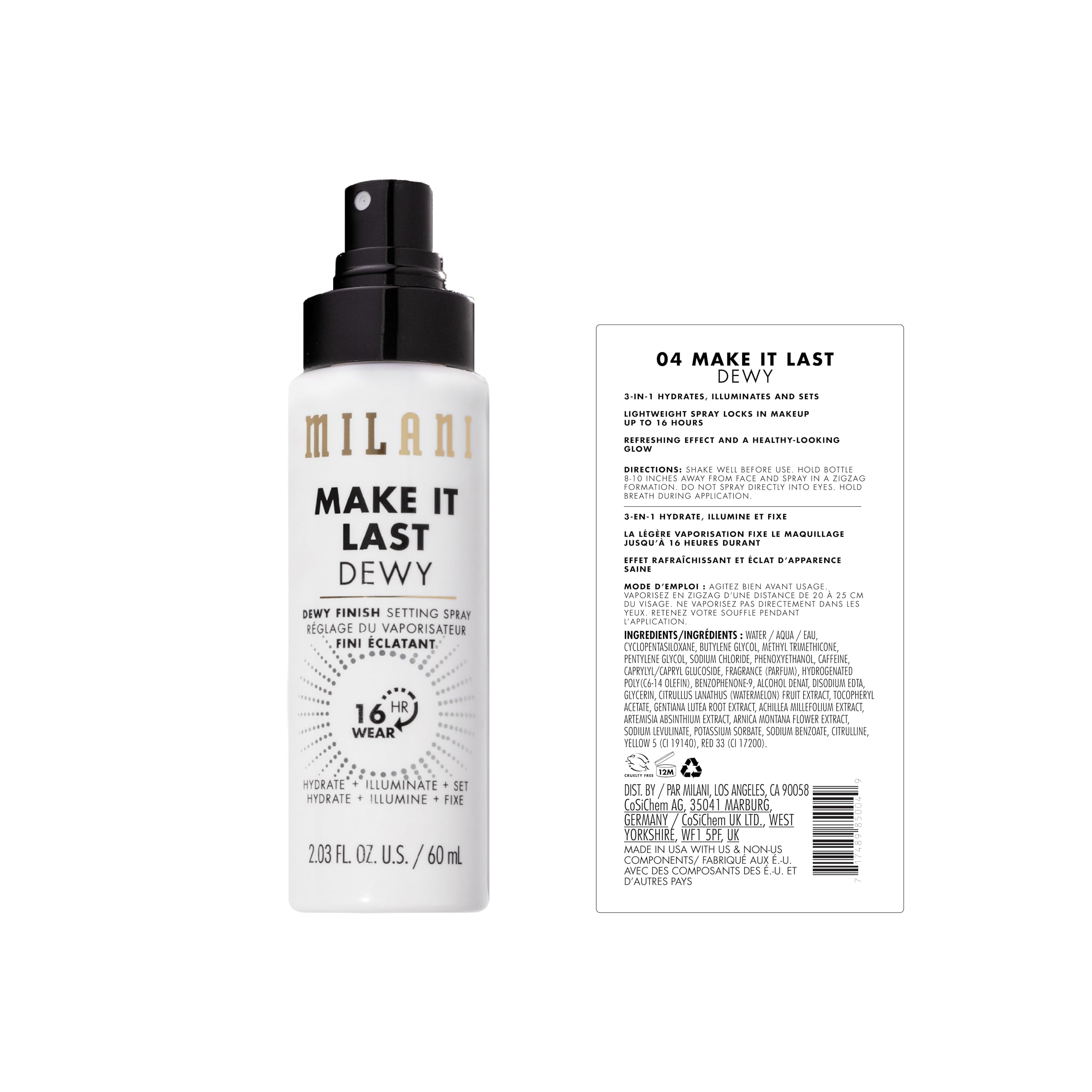 Milani - Gli spray fissanti Make it Last mantengono sempre un trucco spettacolare.