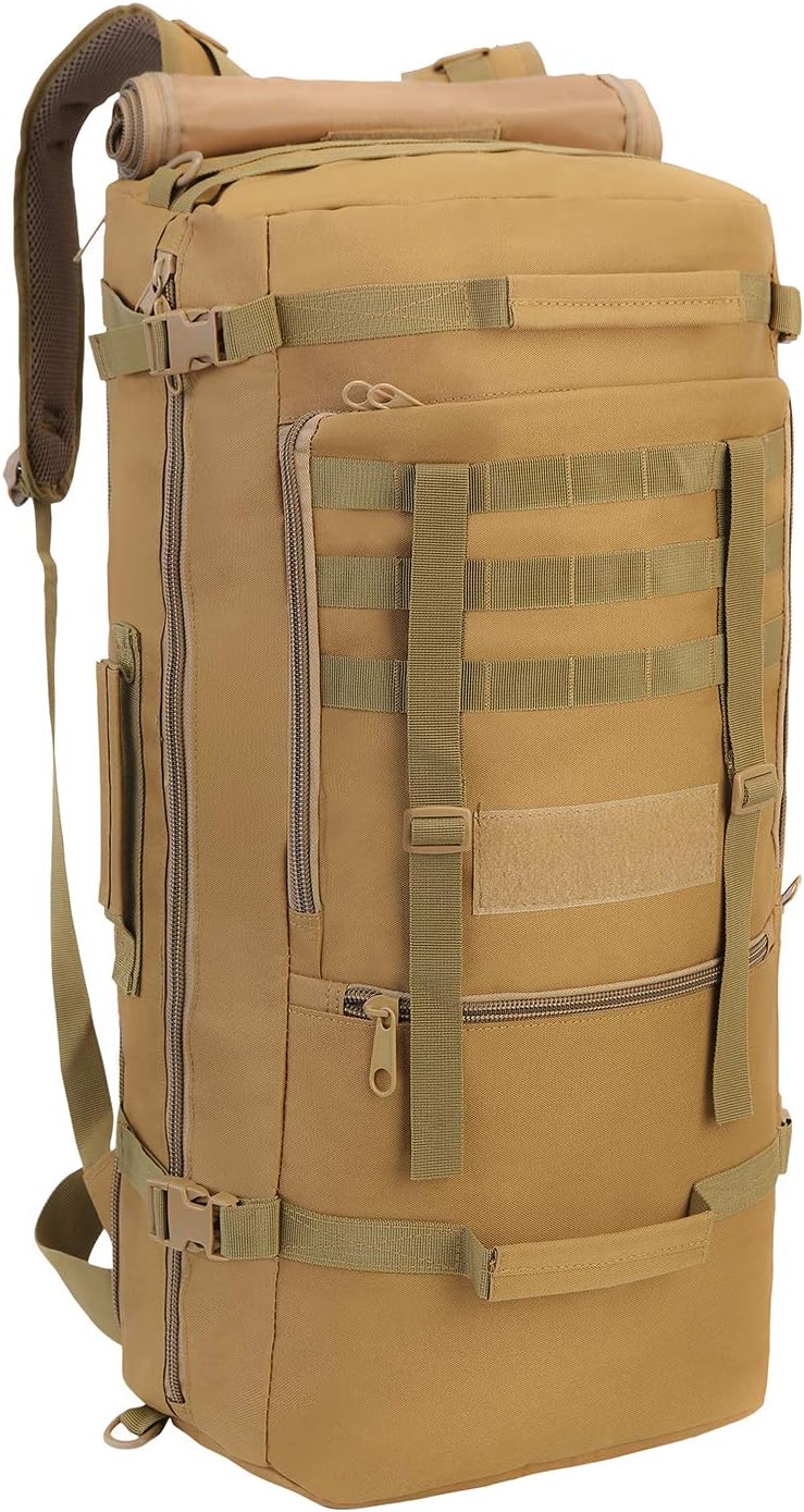Large Capacity Tactical Backpack Travel Rucksack Bag, Great Outdoor Duffle Bag for Men and Women, 60L