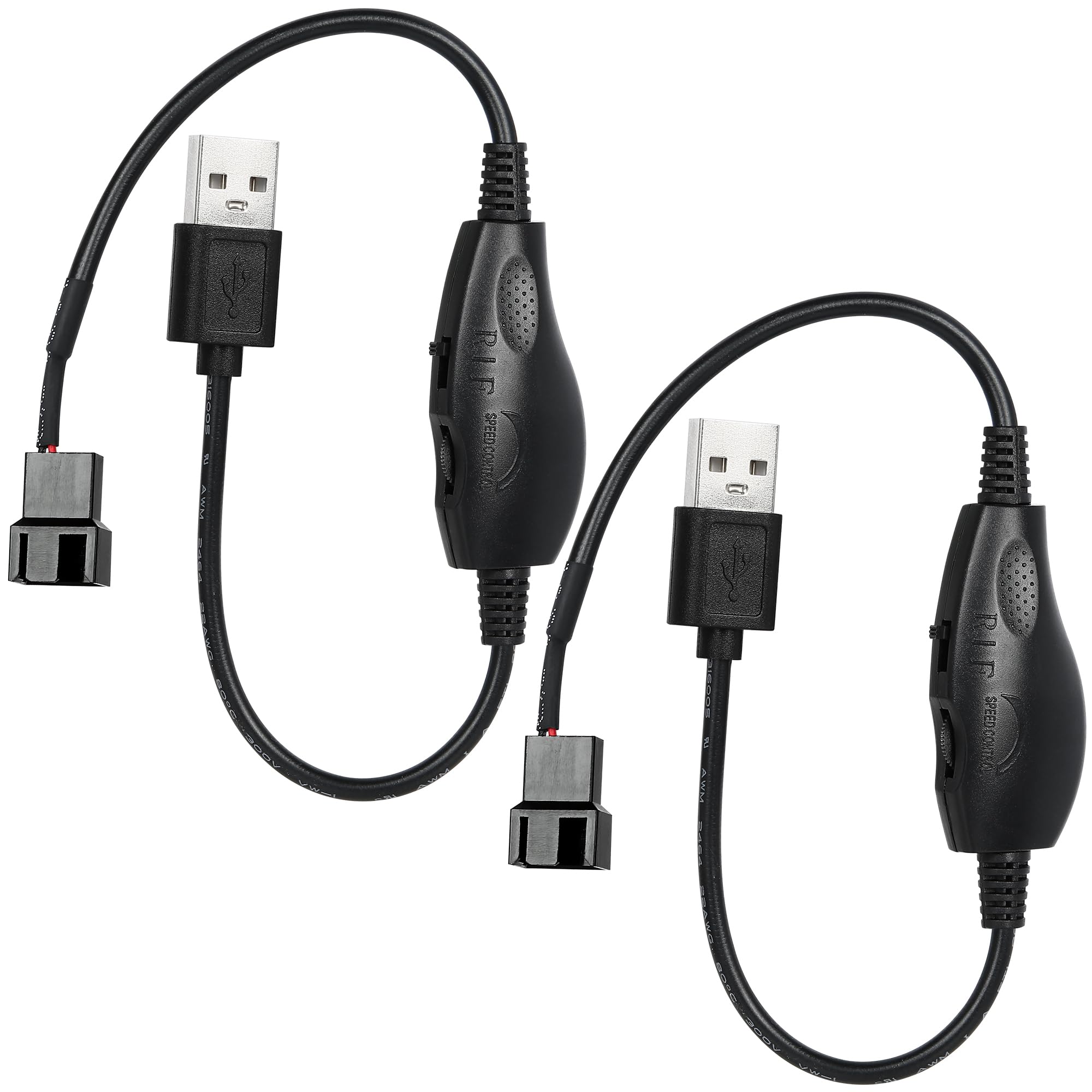 Contrôleur de vitesse USB 5V vers 12V 4 broches pour ventilateur PC