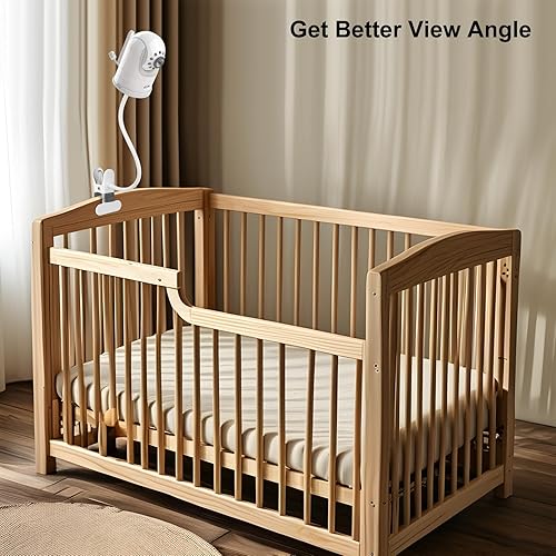 Miniatura 5 de Soporte de clip flexible compatible con Baby Optics DXR-8 y DXR-8 PRO Video Baby Monitor para cuna, soporte de cámara de bebé con brazo de cuello de