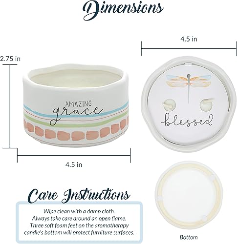 Miniatura 9 de Pavilion Gift Company - Friends Forever - Vela de cera de soja natural con mensaje oculto sorpresa de 8 onzas, aroma a jazmín, 1 unidad, 4.5 x 4.5 x