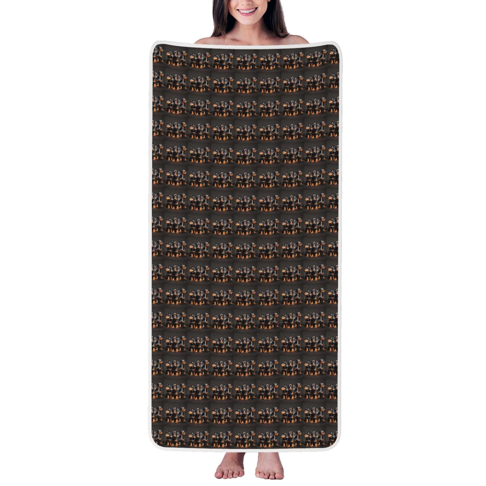 JBJGKHLP Three Dachshunds Print Women Men Couples Coral Velvet Bath Towel Ultra-Soft For Home Bathroom Travel