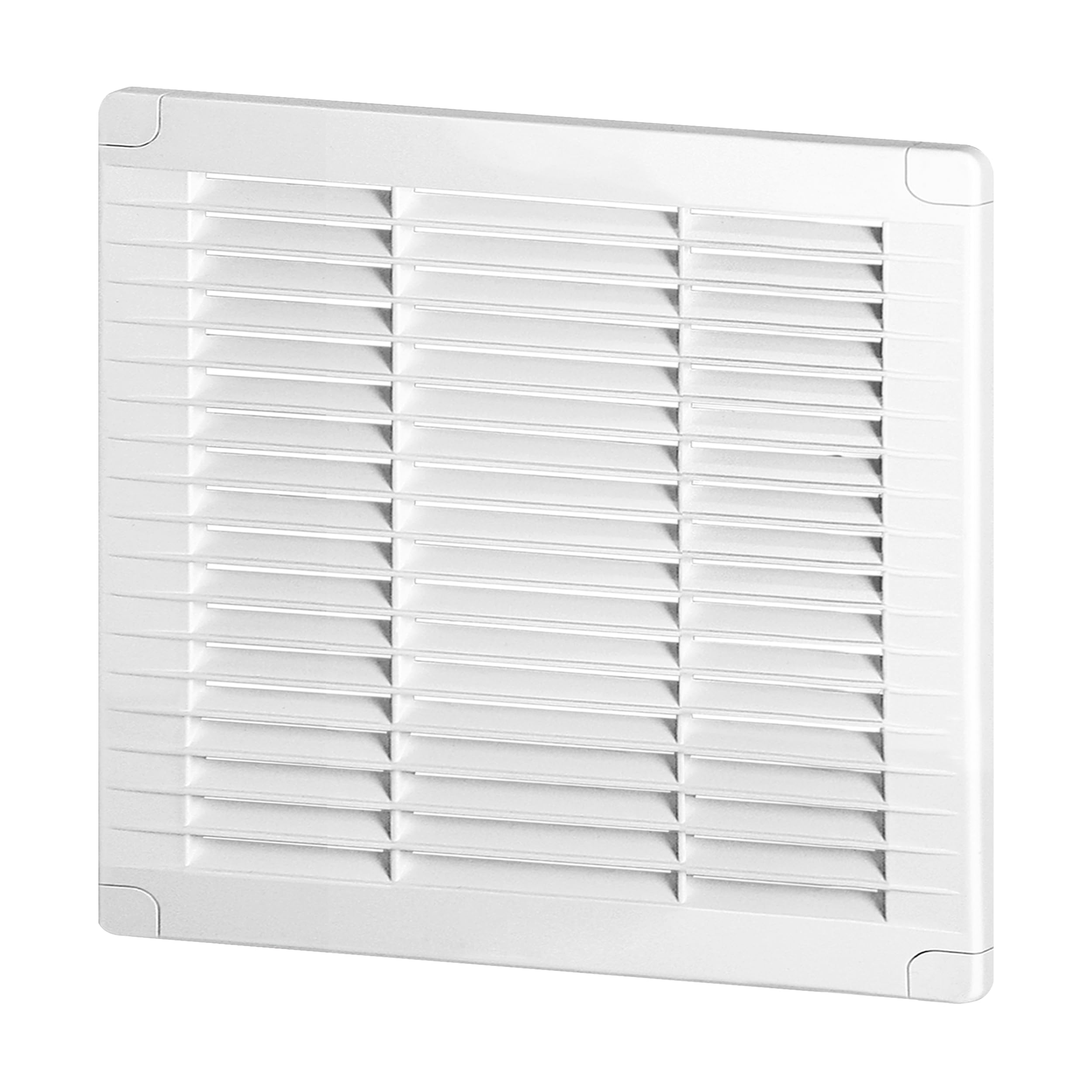 Kratka Wentylacyjna Uniwersalna Biała Klatka Wylotowa Kwadratowa Bez Kołnierza ABS (biały - 200 x 200 mm)