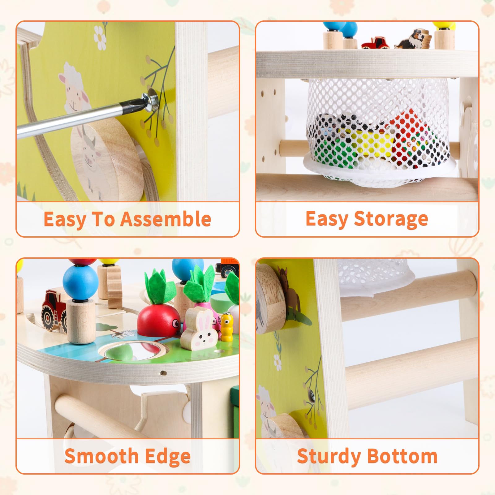Mesa de Madera con Laberinto de Bolas y Pista de Tren Juguetes Educativos para Niños y Niñas