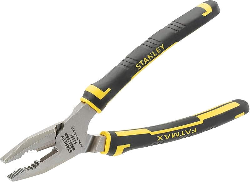 Alicate combinado Stanley - FatMax 0-89-867 em aço-liga, 17,98 cm, preto e amarelo