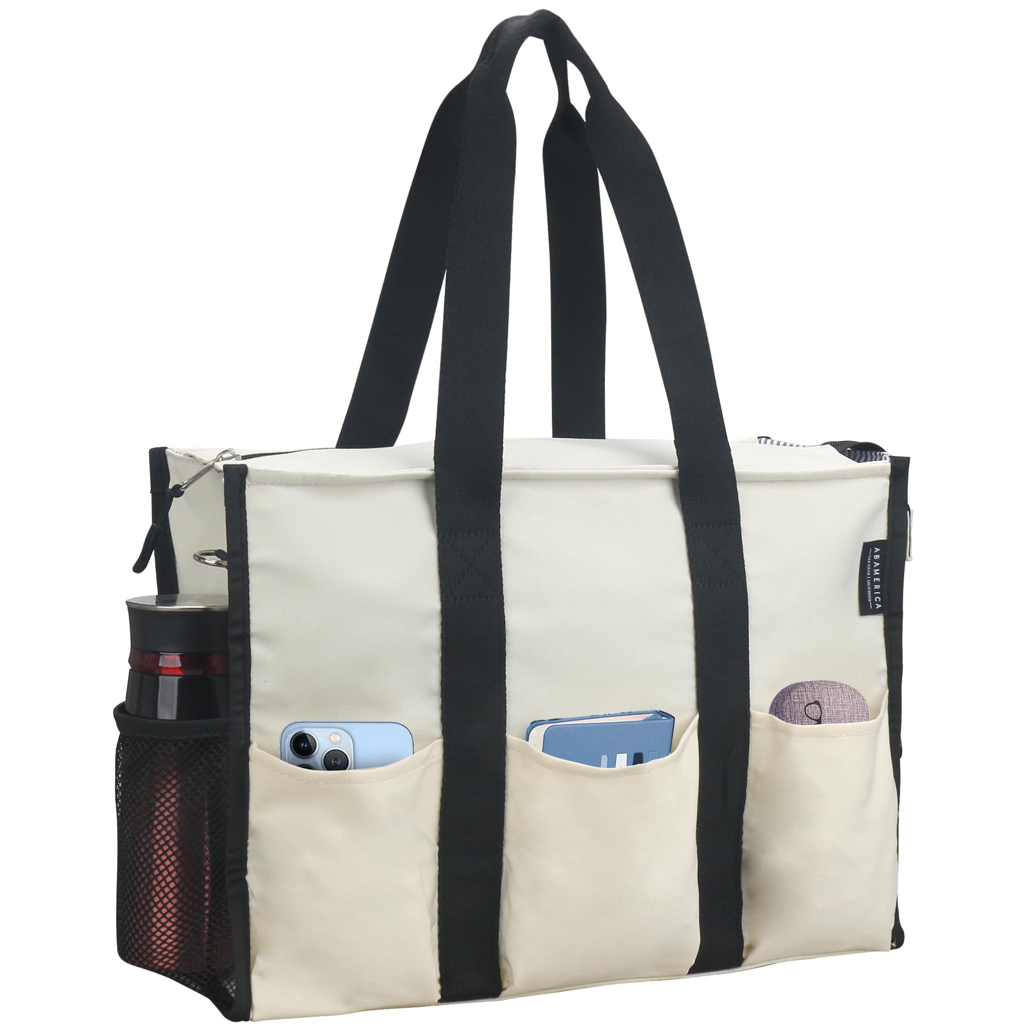 ABAMERICA Nurse Bags for Work Nursing Bag Multiple Pockets Waterproof Organizing Zip Top Clinical Bag for Nursing Students