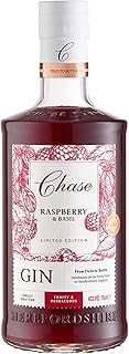 Chase Raspberry & Basil Gin | 40% vol | 70cl | Classic Gin Botanicals with Fruity Raspberry Flavours & Basil | Flavoured Gin Recommended with Tonic or in a Raspberry Gin Cocktail