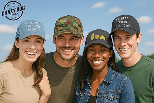 Miniatura 6 de Crazy Dog T-Shirts Sombreros de pesca divertidos Gorras gráficas de peces divertidos