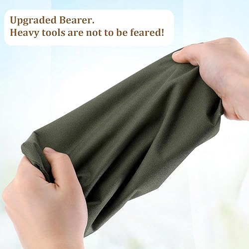 Miniatura 5 de Paquete de 2 bolsas de herramientas, bolsa de herramientas de lona con cremallera, bolsa de herramientas multiusos con cremallera, bolsa de