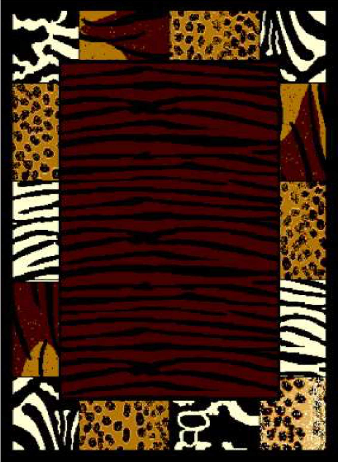 SrS Rugs® Luna Collection, Living Room Rug and Hallway Runner, with Soft Smooth 8mm Pile. Animal Print Design. 3 Colours, 5 Sizes (Safari, 80 x 150 cm) — image 1