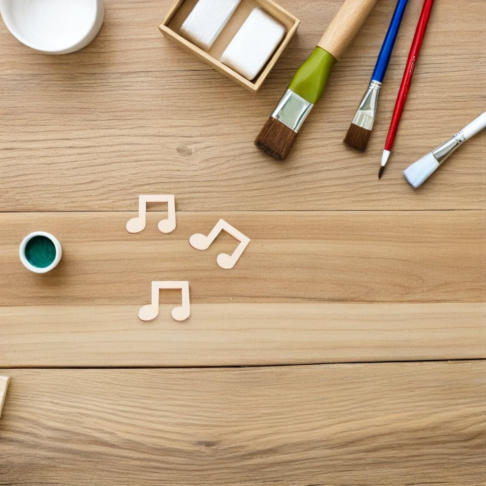 OUNONA 100pièces Notes De Musique Brut Découpes Pour Bricolage Décoration Artisanale Projets Artistiques Fournitures De Diy