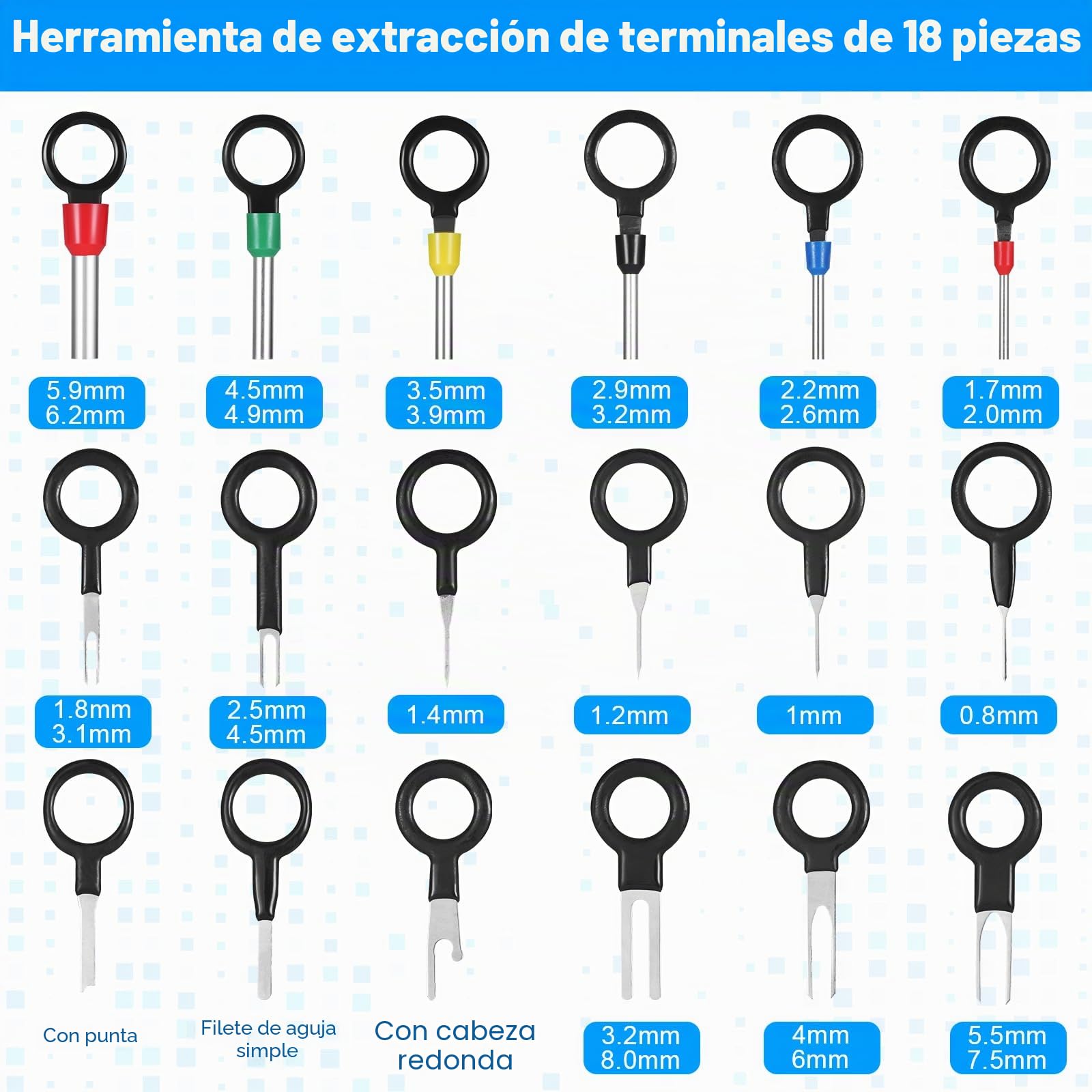 Fentar Terminales Eléctricos 600 piezas, Conectores Electricos Rapidos con Herramienta de Extracción 18 piezas, Conectores Cables Electricos con 400 piezas Enchufe Aislante de Silicona y 1 Pinza