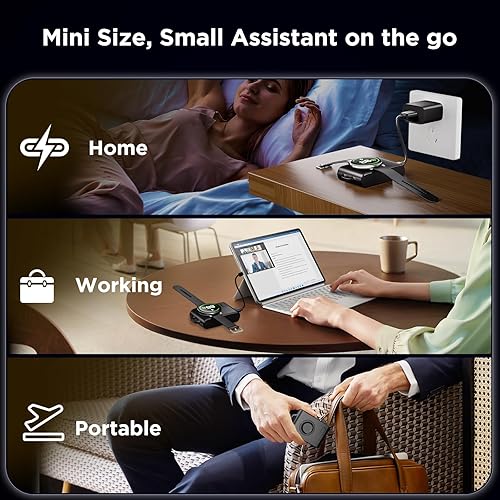 Miniatura 6 de Cargador de reloj portátil para Samsung, cargador magnético 2 en 1 de reloj Samsung de 2000 mAh, cargador de batería inalámbrico de viaje, cargador