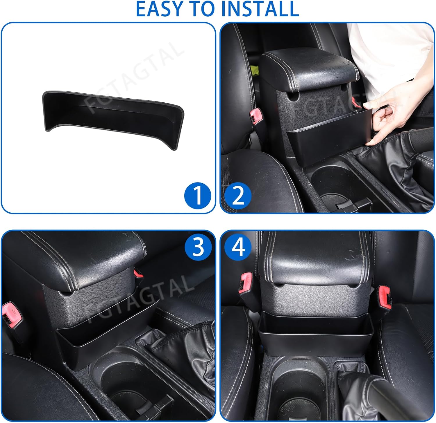 Armrest Storage Box Fit for Subaru Forester 2013-2018, Center Console Armrest Front Storage Tray Organizer, Armrest ABS Organizer, Auto Interior Storage Accessories