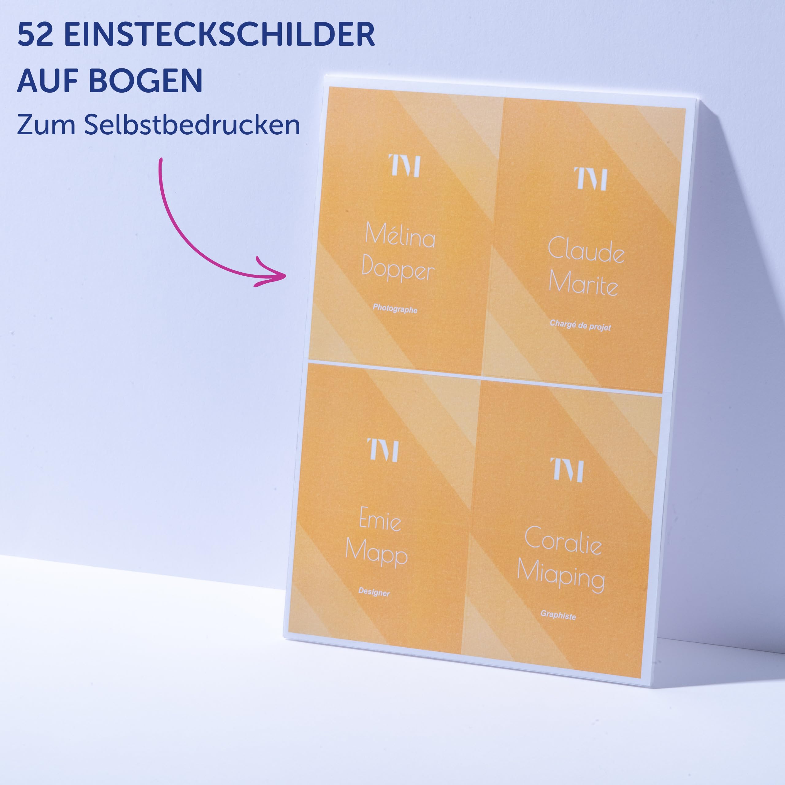 AVERY Zweckform 4839XLW Namensschilder für Kleidung, 50 Stück, weiß