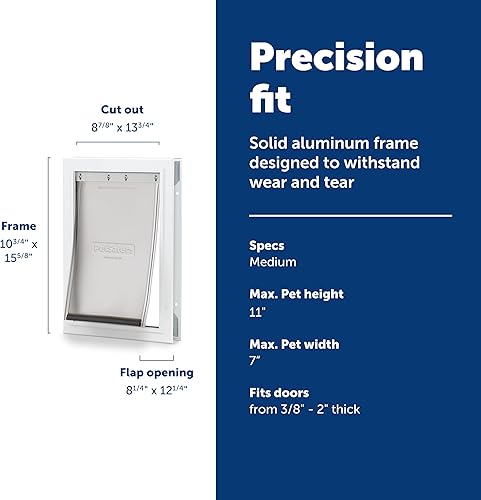 Miniatura 4 de Puerta de libertad PetSafe, premium, color blanco, M, Blanco