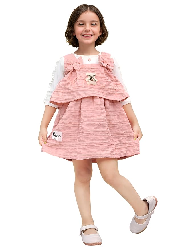 Toonyport Indi Girls Above Knee Casual Dress - Expert Choice Deal with 81% Discount on Amazon | Valzo