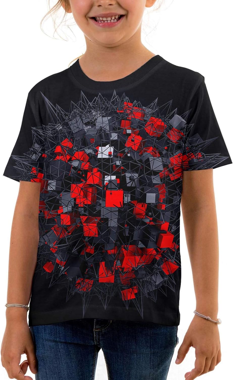 Asylvain Boys Girls Kids Shirts 3D Print Graphic Cool Design Colorful Tee Shirt for Teen and Kids 6-16 Years - Image 4