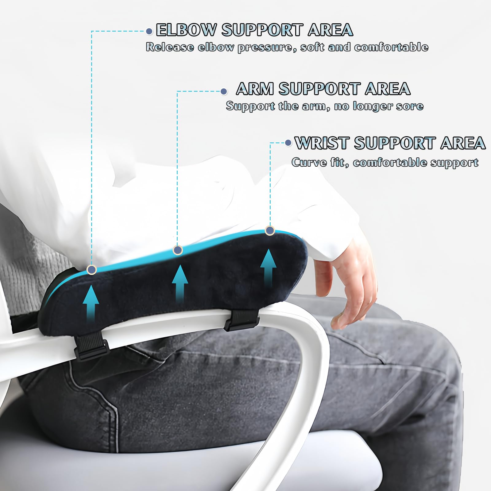 Cuscini Per Braccioli In Memory Foam - 2 Pezzi Per Sedie Ufficio E Gaming - Foto 9