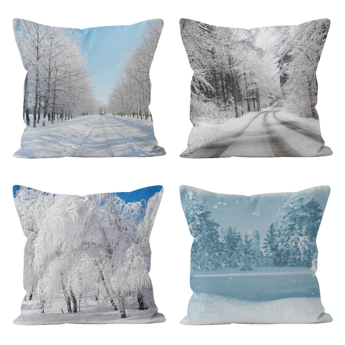 Housses de coussin en lin 50x50cm de qualité supérieure avec finitions matelassées CEVAN