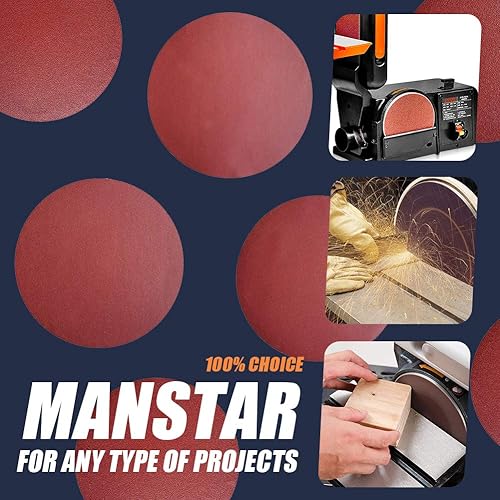 Miniatura 10 de 18 unidades de discos de lijado de óxido de aluminio PSA surtidos de 10 pulgadas, sin agujeros autoadhesivos