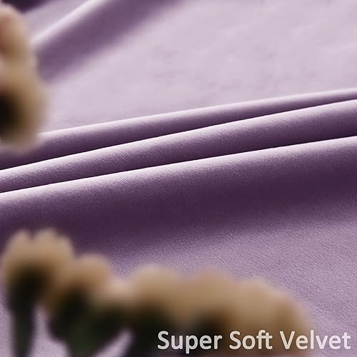 Miniatura 3 de Fcosie Cortinas de terciopelo con aislamiento térmico de 216 pulgadas de largo y grosor con ojales en la parte superior, cortinas de terciopelo