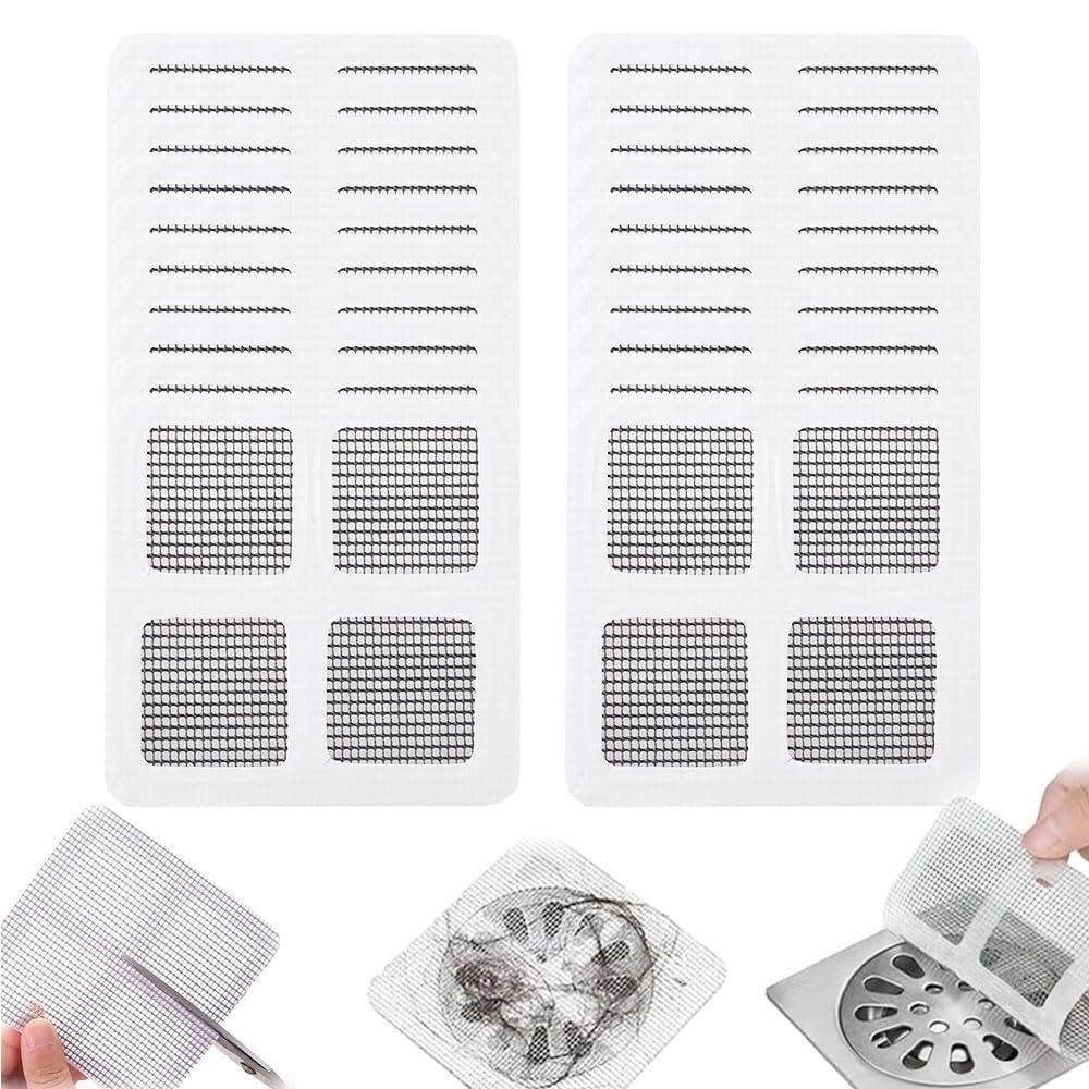 Einweg-Haarfänger for Duschabfluss, Haarfänger, Badezimmer-Abflussschutz, Einweg-Haarabfluss-Aufkleber for Dusche, Küche, Badezimmer, Badewanne (10 Stück)(100pcs)