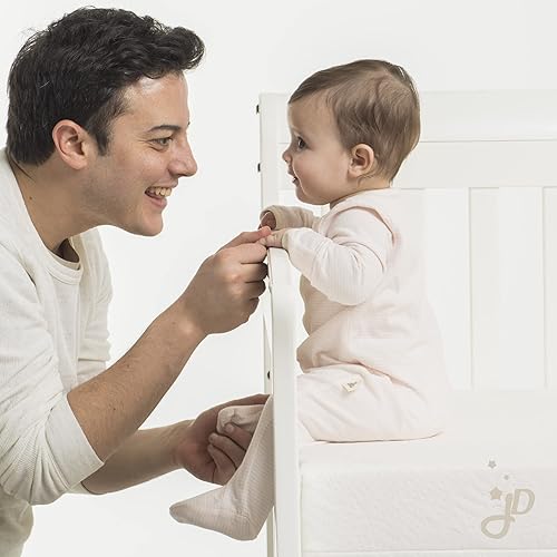Miniatura 8 de Colchón de espuma certificada para cuna de bebé de 5 pulgadas en una caja, 2 etapas de doble firmeza para bebés y niños pequeños, hipoalergénico