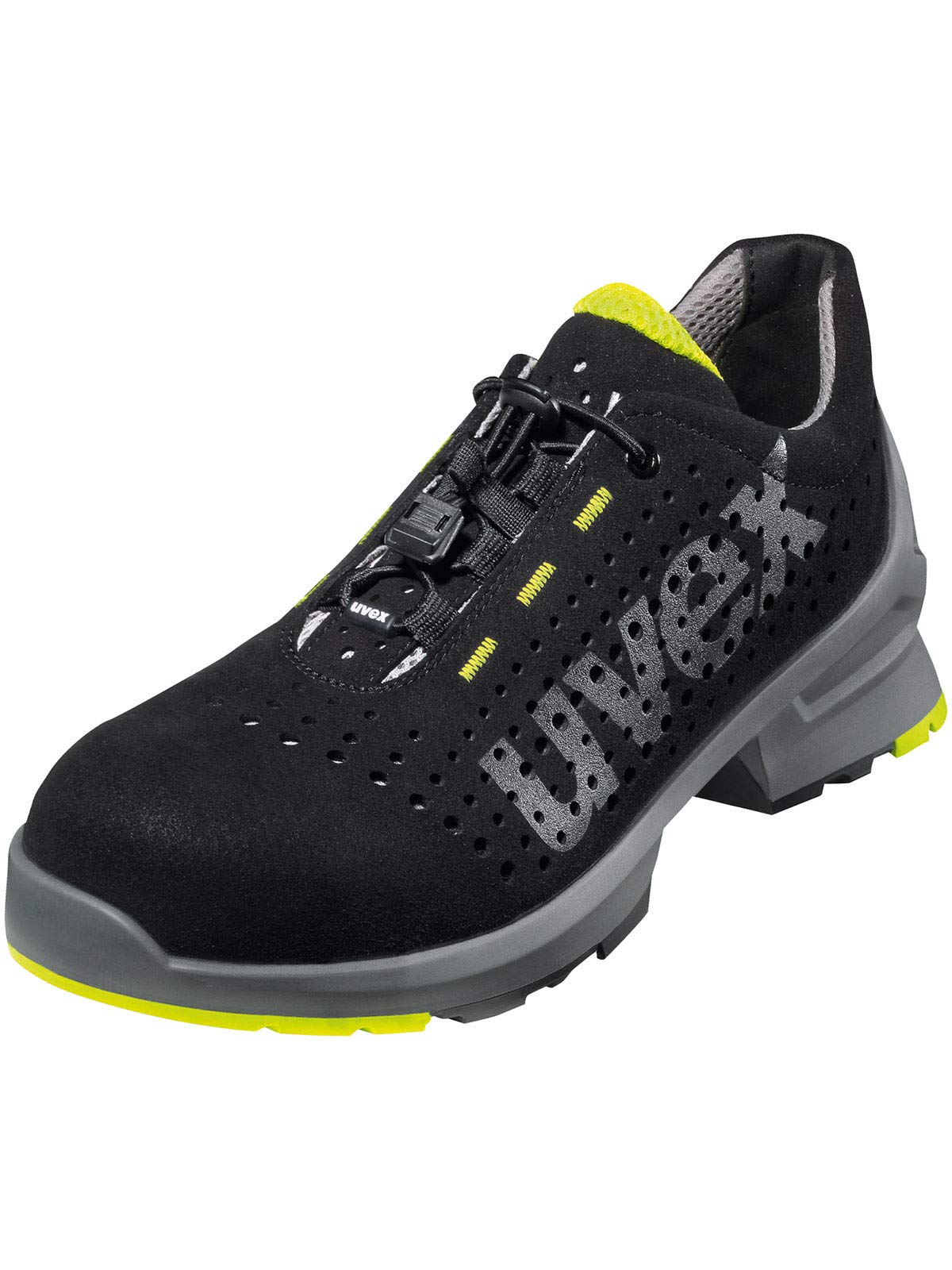 Uvex Zapatos de Seguridad 1 para Hombres - Zapatillas de Trabajo S1 SRC ESD - Negro Verde - Tamaño: 39