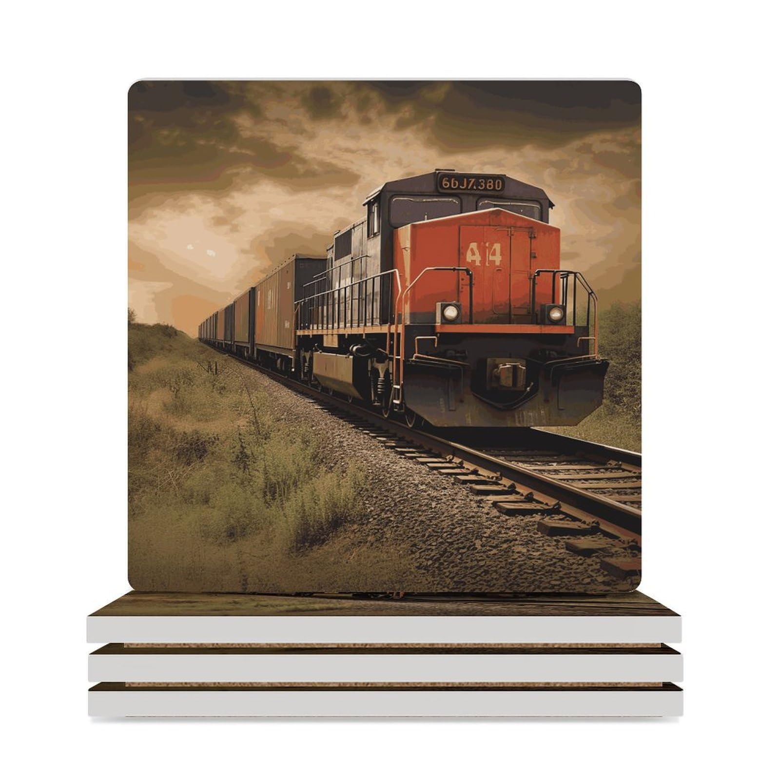 Dessous de verre pour table basse style train lors de l'apéritif