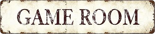 Letrero de metal retro de arcade, arte de pared vintage de los años 80 para cueva de hombre, sala de juegos, decoración de bar, decoración duradera