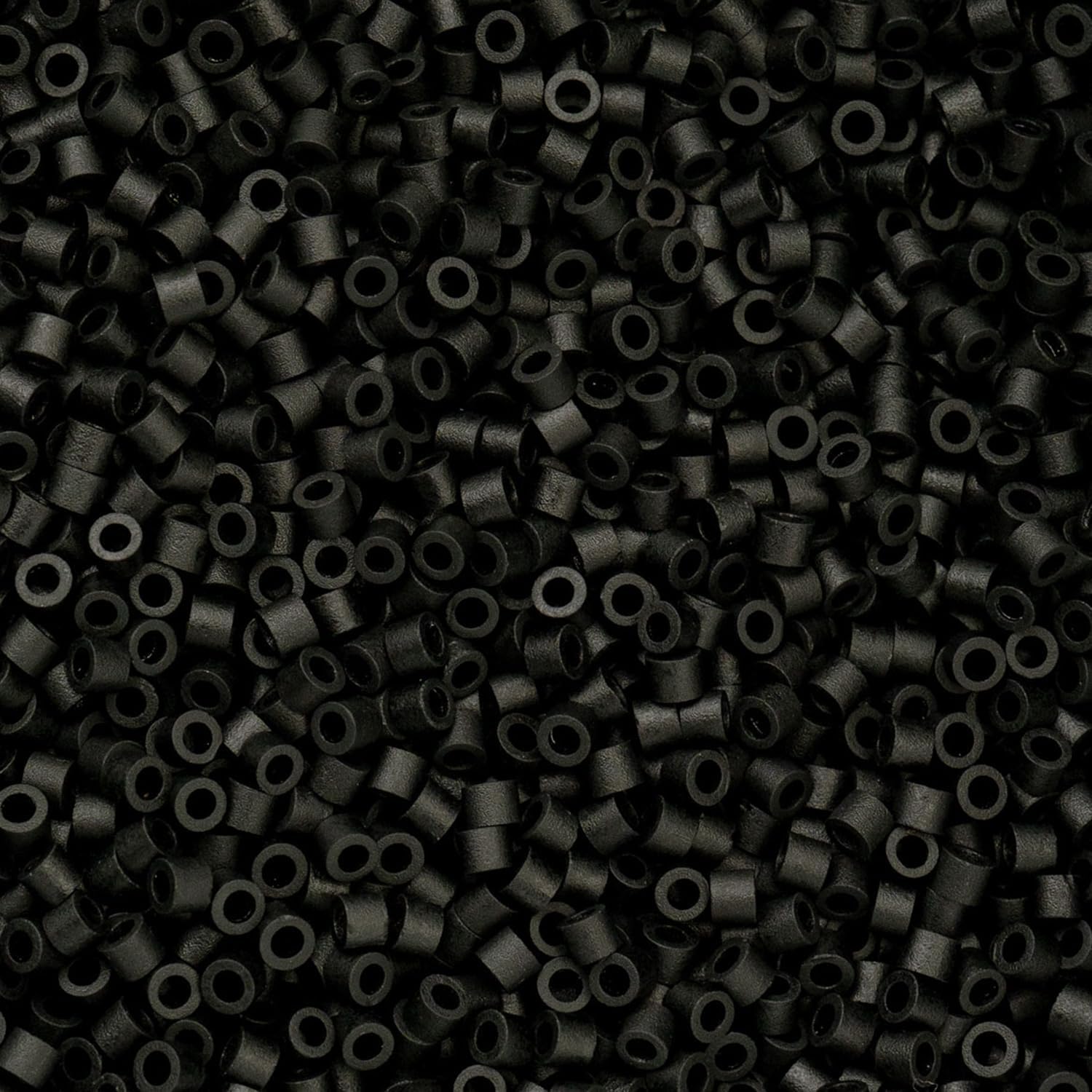 John Bead 25g Cylin Beads Black Matte 11/0 Glass Cylindrical Seed Beads for Jewelry Bracelets Necklaces Earrings Making Embroidery