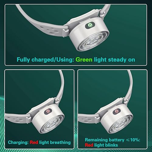 Miniatura 5 de SEVENKA Linterna frontal recargable con luz roja, faros de camping al aire libre con diadema de silicona ajustable, linterna ligera de 2 onzas,