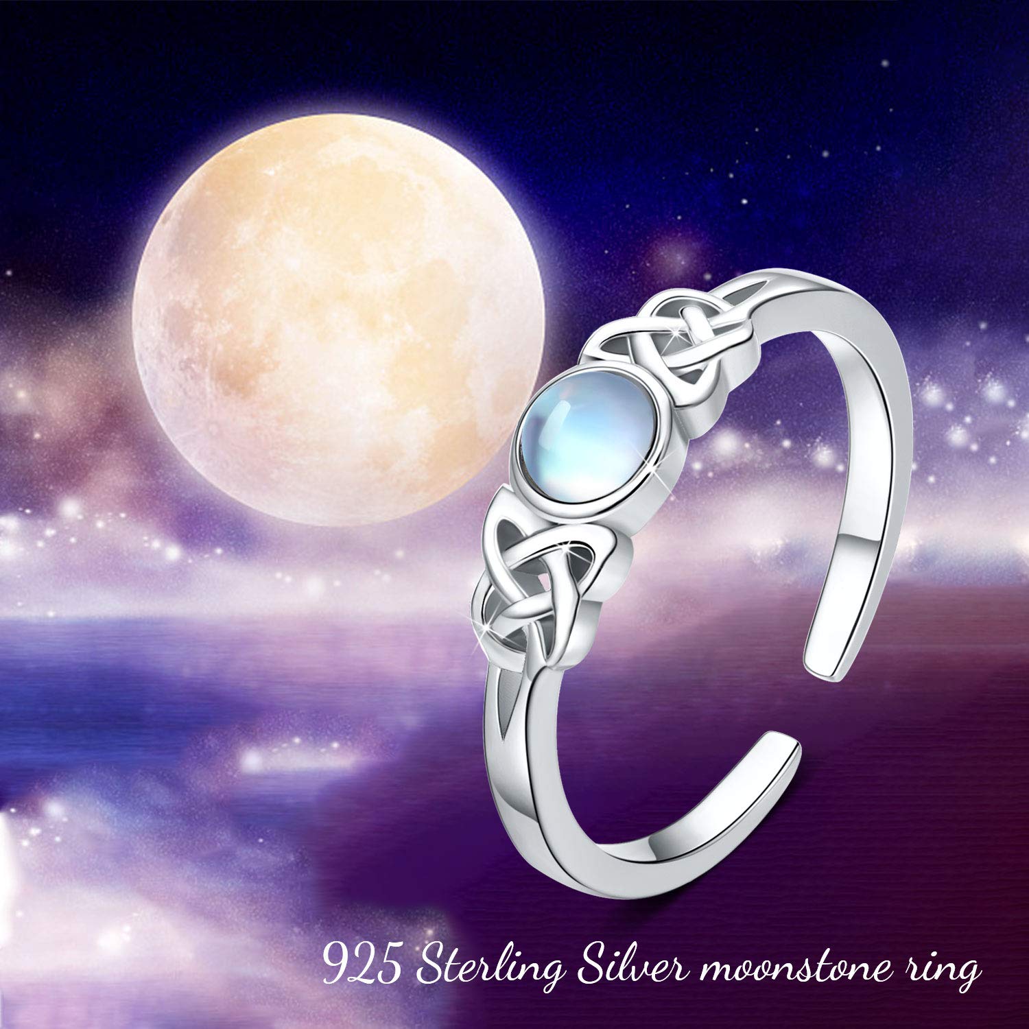 Anillo ajustable para mujer, plata de ley 925, anillos para ansiedad, hombres y mujeres, regalo para mujeres, niñas, adolescentes, cumpleaños, día de San Valentín, Navidad