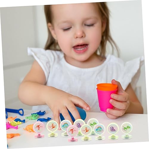 Miniatura 8 de NOLITOY Sello de animales 30 piezas de sellos de dibujos animados para profesores, Cajas+misteriosas Gabby Toys Kids Sellos de tinta para niños,