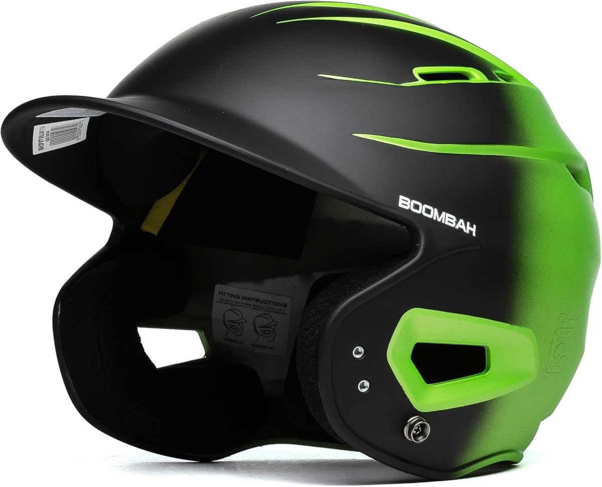 Boombah DEFCON Casco de béisbol/softbol Perfil elegante Desvanecimiento metálico - Múltiples opciones de color - 2 tamaños